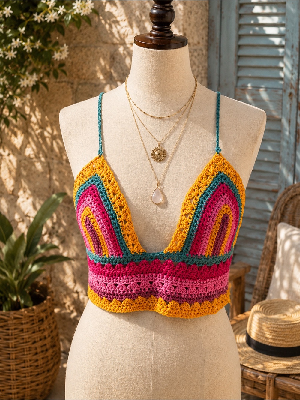 Colorful Crochet Tank Top